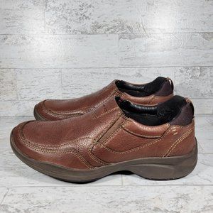 Clarks Wave Walk Slip On Shoes Mens Size 7.5 M Brown Leather